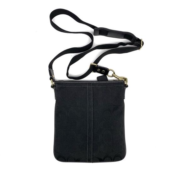 COACH #40897 Signature Slim Swingpack Crossbody Black - Picture 11 of 12